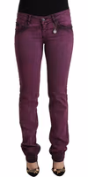 Purple Cotton Stretch Slim Fit Denim Jeans 1