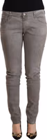 Light Gray Washed Cotton Slim Fit Denim Jeans 1