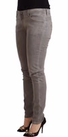 Light Gray Washed Cotton Slim Fit Denim Jeans 2