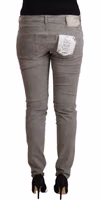 Light Gray Washed Cotton Slim Fit Denim Jeans 3