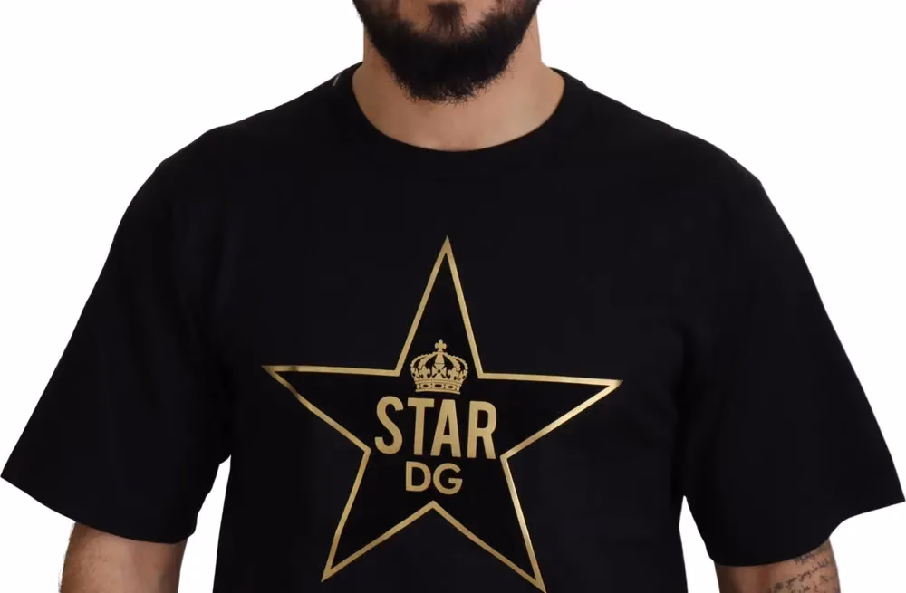 Black Gold STAR Crown DG Cotton Crewneck T-shirt
