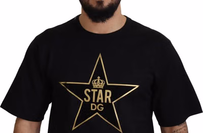 Black Gold STAR Crown DG Cotton Crewneck T-shirt