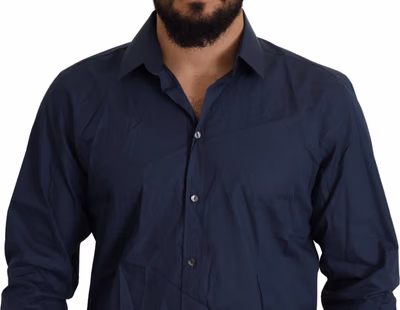 Blue Cotton MARTINI Slim Fit Dress Shirt