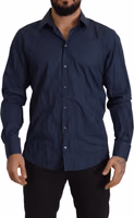 Blue Cotton MARTINI Slim Fit Dress Shirt 3