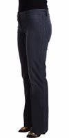 Dark Blue Cotton Straight Denim Jeans 2