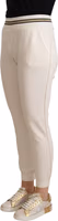 White Polyester Mid Waist Jogger Pants 2