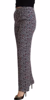 Black High Waist Printed Straight Pants 2