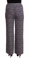 Black High Waist Printed Straight Pants 3