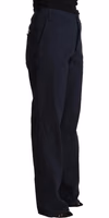 Black High Waist Tapered Cotton Pants 2
