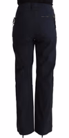 Black High Waist Tapered Cotton Pants 3