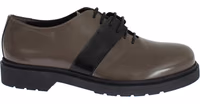 Gray Brown Leather Laceups Shoes 5