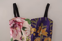 Dress Midi Patchwork Floral Jaquard Silk 3