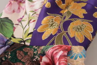 Dress Midi Patchwork Floral Jaquard Silk 4