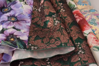 Dress Midi Patchwork Floral Jaquard Silk 5