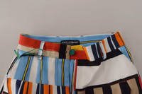 Multicolor Striped High Waist Cotton Pants 2