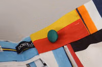 Multicolor Striped High Waist Cotton Pants 5