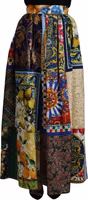 Multicolor Patchwork Sicily Long Maxi Skirt 5