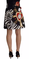 Black Love Clock Sequined Piano Skirt 2