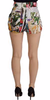 Multicolor High Waist Hot Pants Shorts 1