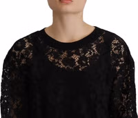 Black Floral Lace Pullover Sicily Blouse 3