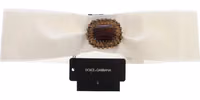 White Crystal Brass Wide Waist Runway Belt 2