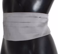 Gray Waist Belt Silk Cummerbund 2