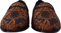 Blue Rust Floral Slippers Loafers Shoes 2