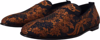 Blue Rust Floral Slippers Loafers Shoes 3