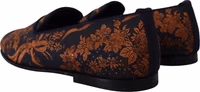 Blue Rust Floral Slippers Loafers Shoes 4