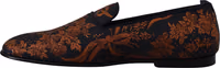 Blue Rust Floral Slippers Loafers Shoes 5
