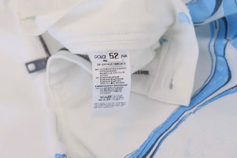 White Blue Denim Cotton Jeans Stretch Skinny Fit Pant
