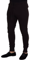 Brown Cashmere Trousers Bottoms Drawstring Pants 4