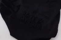 Black Wool Logo Pattern Crewneck Pullover Sweater 1