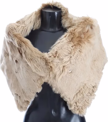 Beige Alpaca Collar Scarf