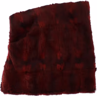 Bordeaux Hamster Fur Crochet Hood Scarf Hat 4