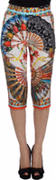 Multicolor Majolica Sicily Silk Pants 1