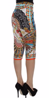 Multicolor Majolica Sicily Silk Pants 4