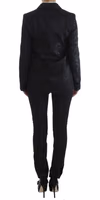 Black One Button Three Piece Suit 3