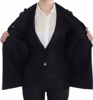 Black One Button Three Piece Suit 5