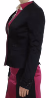 Black Pink Stretch Blazer Jacket 2