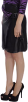 Black Wool Silk Above Knee Straight Skirt 2