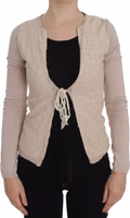 Pink Floral Lace Wrap Sweater 1