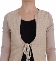 Pink Floral Lace Wrap Sweater 4