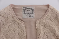 Pink Floral Lace Wrap Sweater 5