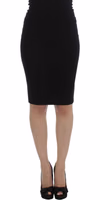 Black Straight Pencil Skirt 1