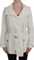 White Trench Coat Jacket 1