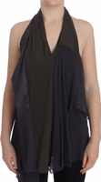 Gray Blue Stretch Blouse Top 1