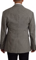 Gray Checkered Single Breasted Jacket Blazer 5