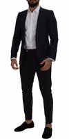 Blue Wool Single Breasted Coat Blazer 4