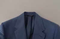 Blue Single Breasted Logo Blazer Jacket 4